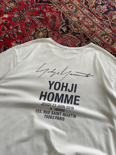 2016 Yohji Yamamoto Pour Homme Paris Staff T Shirt (L)