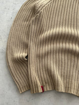 Vintage Schott NYC Chunky Knit Asymmetrical Zip Hoodie (S)