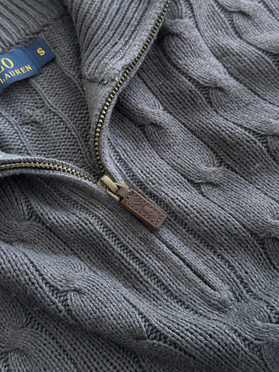 Ralph Lauren Cable Knit 1/4 Zip Jumper (M)