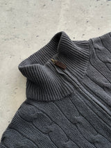Ralph Lauren Cable Knit 1/4 Zip Jumper (M)