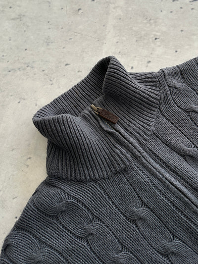 Ralph Lauren Cable Knit 1/4 Zip Jumper (M)