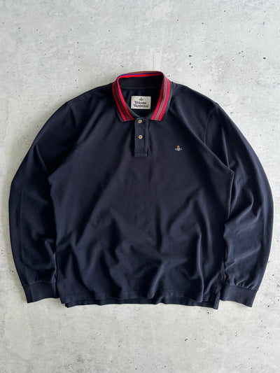 Vivienne Westwood Orb Long Sleeve Polo Shirt (L)