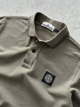 AW/18 Stone Island Patch Logo Long Sleeve Polo Shirt (S)