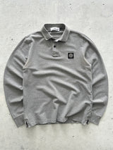 SS/12 Stone Island Patch Logo Long Sleeve Polo Shirt (S)