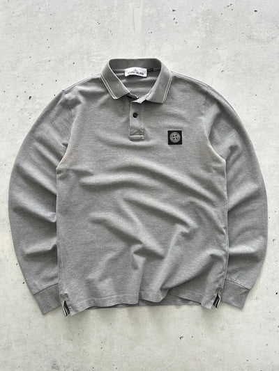 SS/12 Stone Island Patch Logo Long Sleeve Polo Shirt (S)