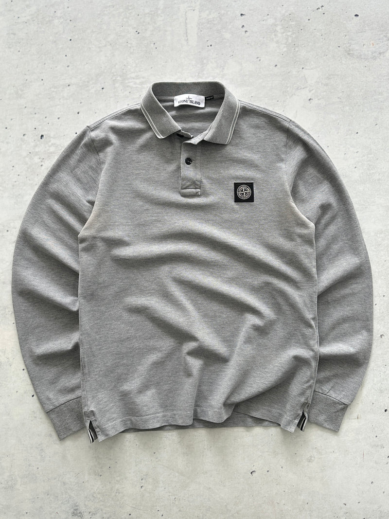 SS/12 Stone Island Patch Logo Long Sleeve Polo Shirt (S)