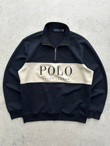 Ralph Lauren Polo Spell Out 1/4 Zip Sweatshirt (L)