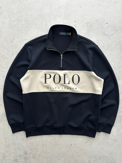 Ralph Lauren Polo Spell Out 1/4 Zip Sweatshirt (L)