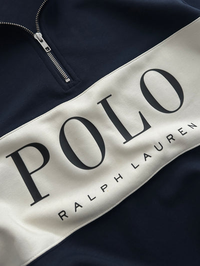 Ralph Lauren Polo Spell Out 1/4 Zip Sweatshirt (L)