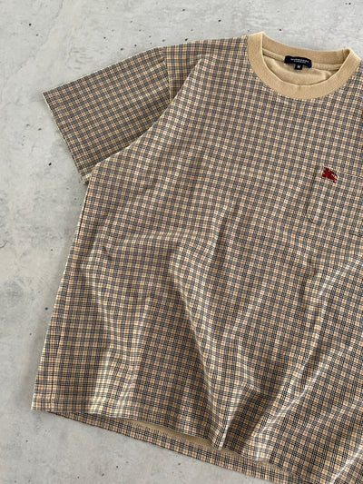00's Burberry pocket Nova Check heavyweight T Shirt (M)