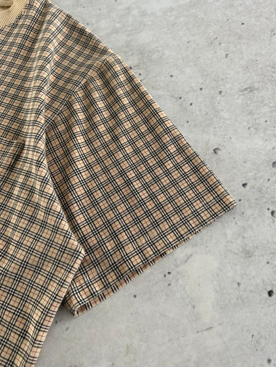 00's Burberry pocket Nova Check heavyweight T Shirt (M)
