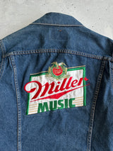 1980's Levi's Miller High Life Beer Embroidered Denim Jacket (S)