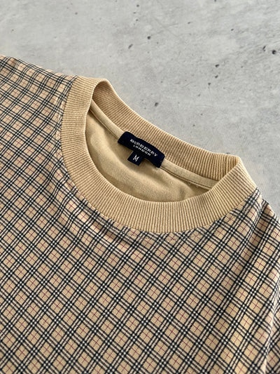 00's Burberry pocket Nova Check heavyweight T Shirt (M)