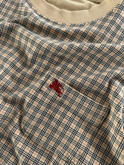 00's Burberry pocket Nova Check heavyweight T Shirt (M)