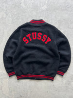 Stussy Deep Pile Button Up Varsity Jacket (M)