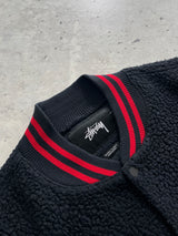 Stussy Deep Pile Button Up Varsity Jacket (M)