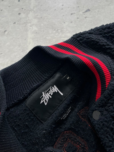 Stussy Deep Pile Button Up Varsity Jacket (M)