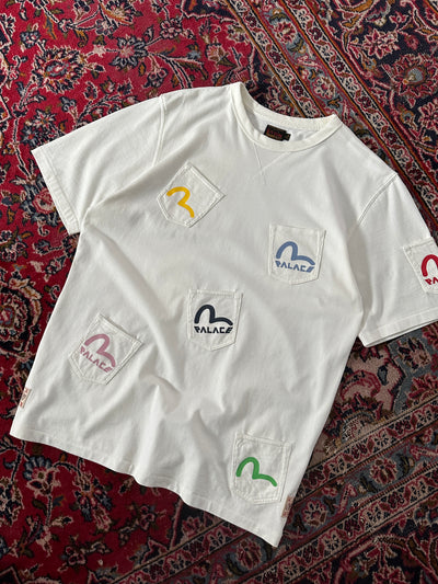 Palace x Evisu Multi Pocket Egret Heavyweight T Shirt (L)