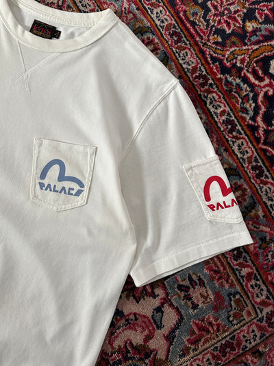 Palace x Evisu Multi Pocket Egret Heavyweight T Shirt (L)