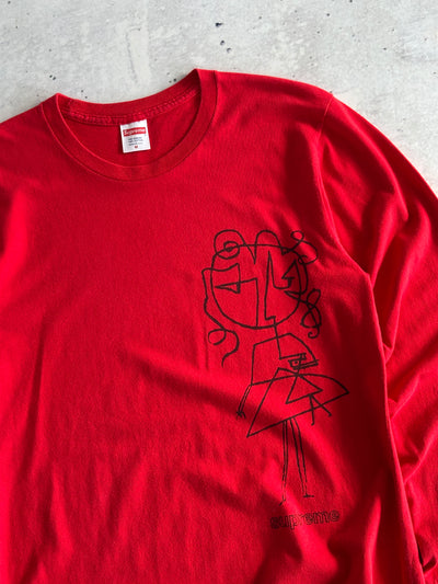 Supreme Sketch Long Sleeve T Shirt (M)