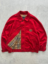 Vintage Burberry Embroidered Logo Zip Up Jacket (L)