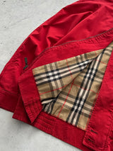 Vintage Burberry Embroidered Logo Zip Up Jacket (L)