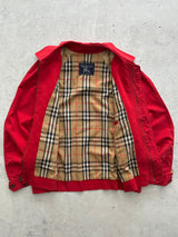 Vintage Burberry Embroidered Logo Zip Up Jacket (L)