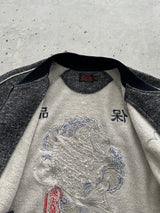 Evisu Embroidered Koi Zip Up Sweatshirt (Women's S)