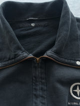 AW/05 Stone Island Denims Embroidered Logo Zip Up Jumper (S)