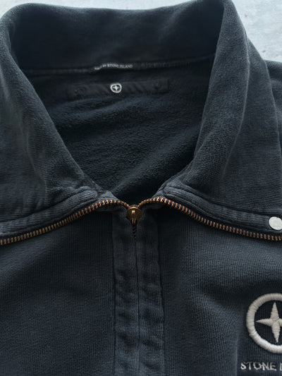 AW/05 Stone Island Denims Embroidered Logo Zip Up Jumper (S)