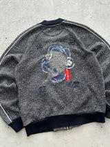 Evisu Embroidered Koi Zip Up Sweatshirt (Women's S)