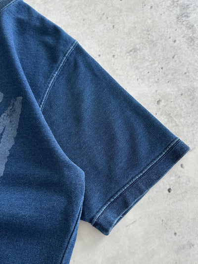 Stussy Script Heavyweight Denim Look T Shirt (S)