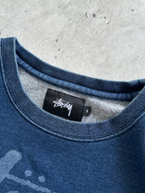Stussy Script Heavyweight Denim Look T Shirt (S)