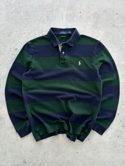 Ralph Lauren Stripe Long Sleeve Polo Shirt (M)