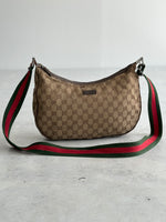 Vintage Gucci GG Canvas Sherry Crossbody Bag (One Size)