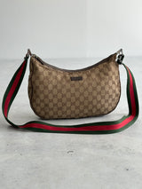 Vintage Gucci GG Canvas Sherry Crossbody Bag (One Size)