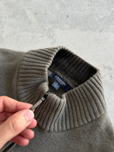 00's Burberry 1/4 Zip Pullover Wool Jumper (S)