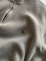 00's Burberry 1/4 Zip Pullover Wool Jumper (S)