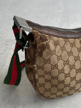 Vintage Gucci GG Canvas Sherry Crossbody Bag (One Size)