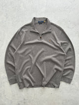 Ralph Lauren 1/4 Zip Estate Rib Pullover Jumper (XL)