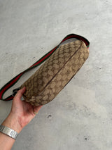 Vintage Gucci GG Canvas Sherry Crossbody Bag (One Size)
