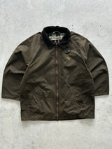 Barbour Corduroy Collar Zip Up wax Jacket (Women's XL)