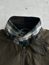 Barbour Corduroy Collar Zip Up wax Jacket (Women's XL)