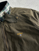 Barbour Corduroy Collar Zip Up wax Jacket (Women's XL)