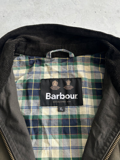 Barbour Corduroy Collar Zip Up wax Jacket (Women's XL)