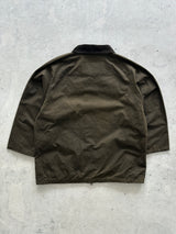 Barbour Corduroy Collar Zip Up wax Jacket (Women's XL)