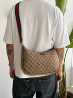 Vintage Gucci GG Canvas Sherry Crossbody Bag (One Size)