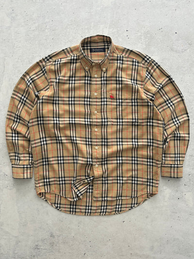 Burberry Nova Check Long Sleeve Flannel Shirt (L)