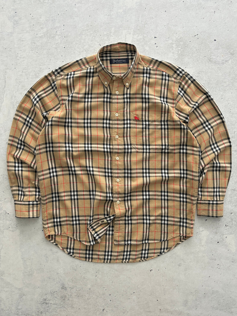 Burberry Nova Check Long Sleeve Flannel Shirt (L)