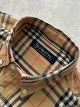 Burberry Nova Check Long Sleeve Flannel Shirt (L)